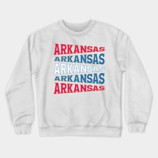 TEXT ART USA ARKANSAS Crewneck Sweatshirt